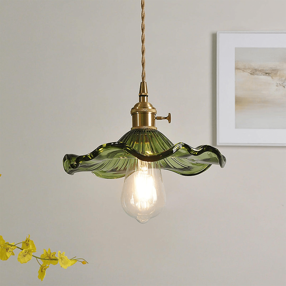 Floral Glass Pendant Light
