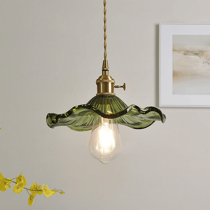 Floral Glass Pendant Light