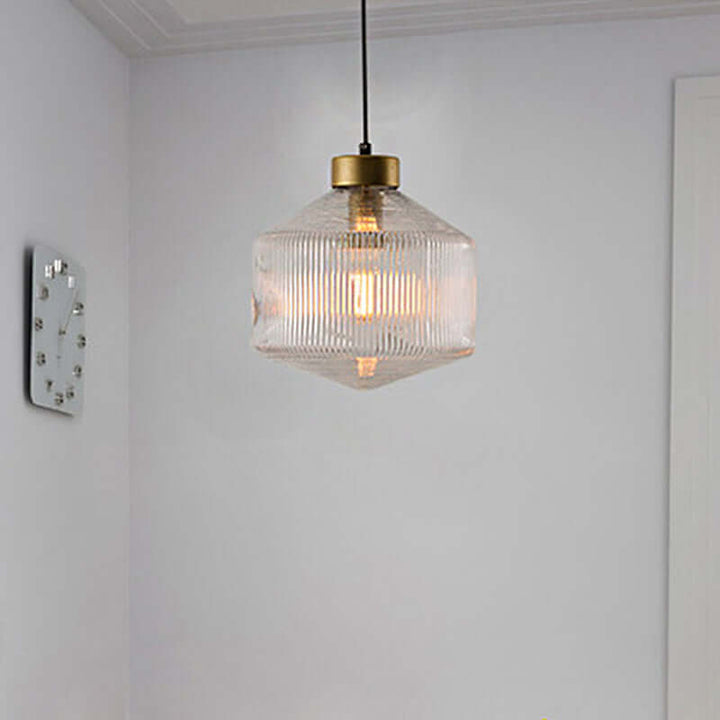 Modern Glass Drum Pendant Light