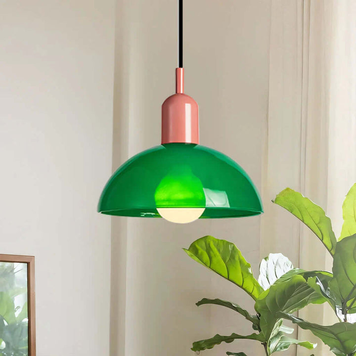 Colorful Glass Bowl Pendant Light