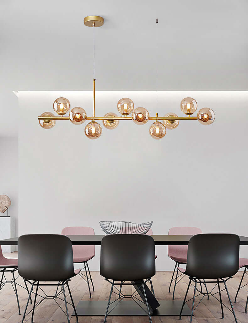 Elegant Glass & Iron Pendant Light