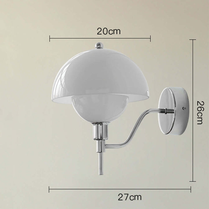 Elegant Mushroom Glass Wall Light