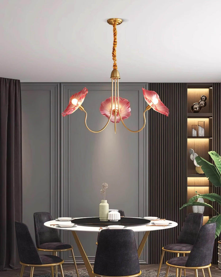 Elegant Frosted Glass Flower Chandelier