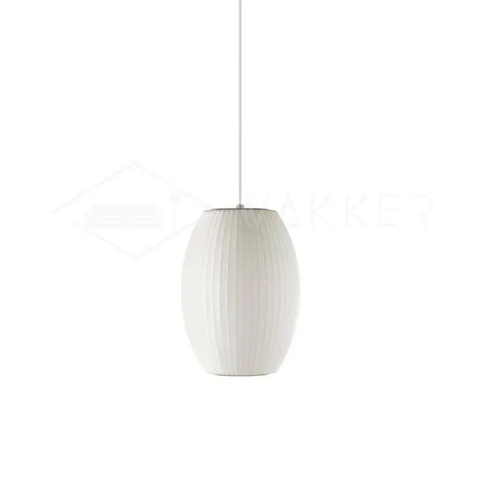Modern Silk & Steel Pendant Light