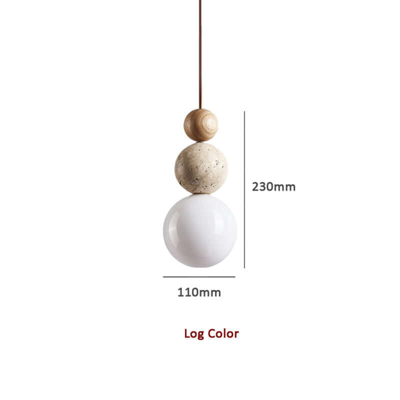 Natural Travertine Stone Pendant Light