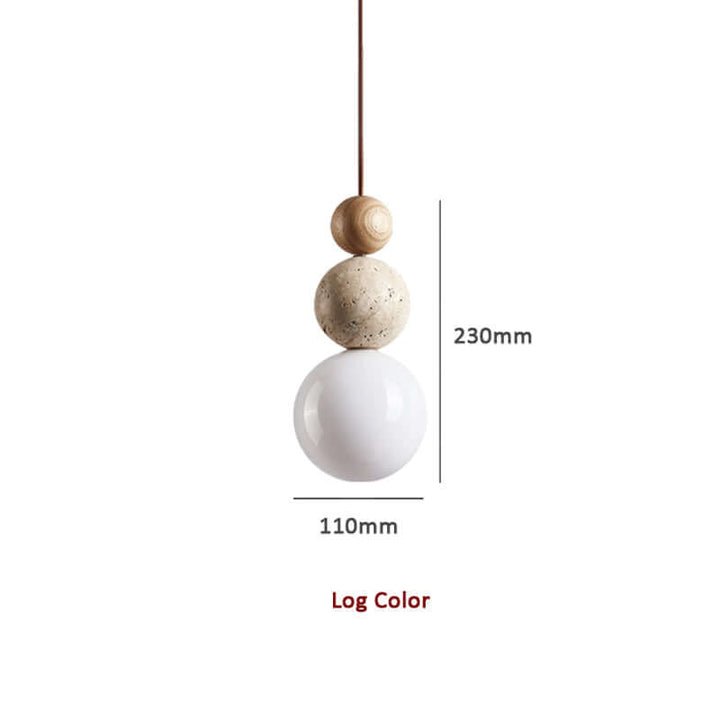 Natural Travertine Stone Pendant Light