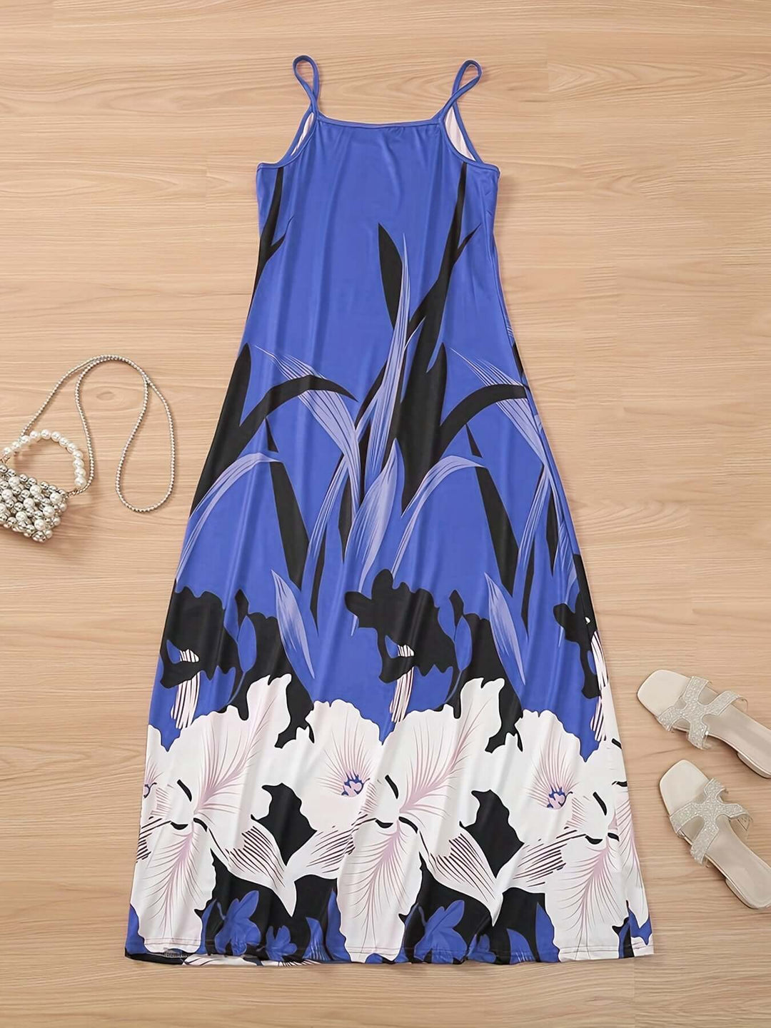 Women's Floral Print Spaghetti Strap Dress