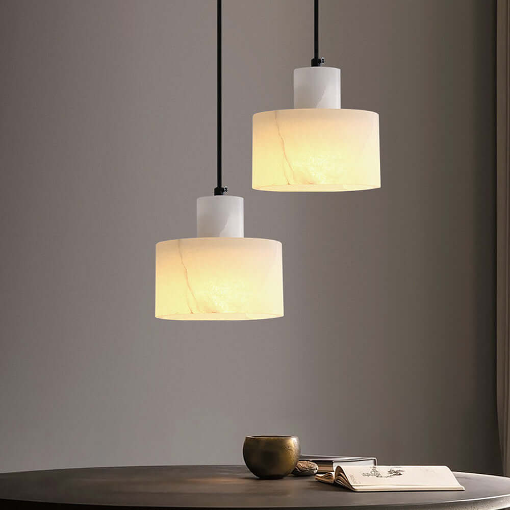 Modern White Marble Pendant Light