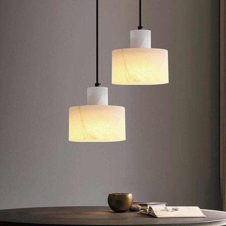 Modern White Marble Pendant Light