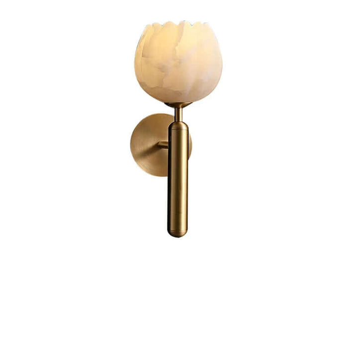 Marble & Rose Flower Wall Sconce Light Fixture