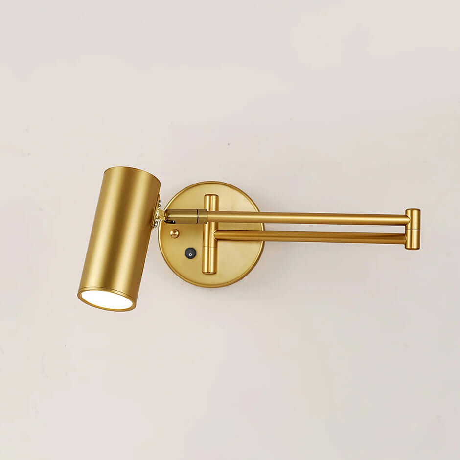 Adjustable Metal Swing Arm Wall Lamp with Integrated LED