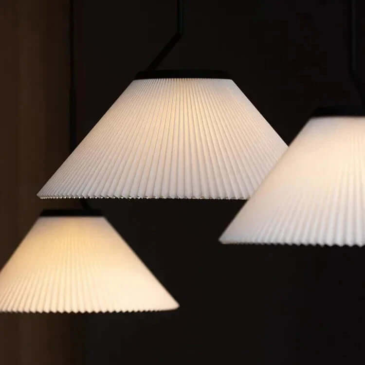 Pleated Cream Pendant Lamp