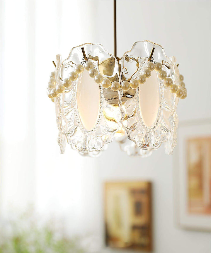 Floral Glass Pendant Lamp 20cm