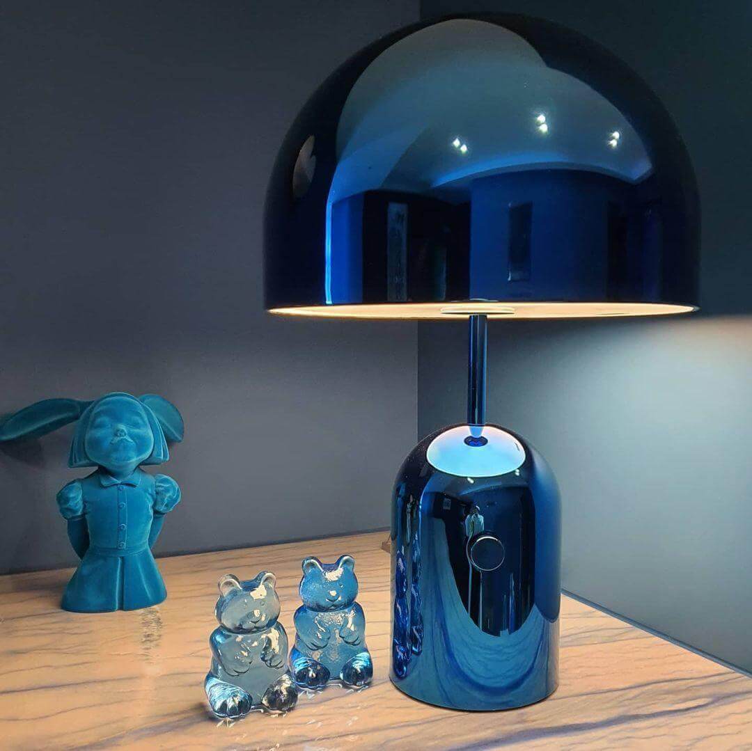 Modern Acrylic & Metal Bell Table Lamp