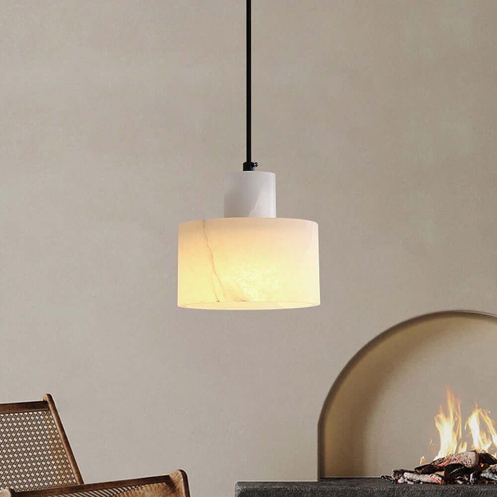 Modern White Marble Pendant Light