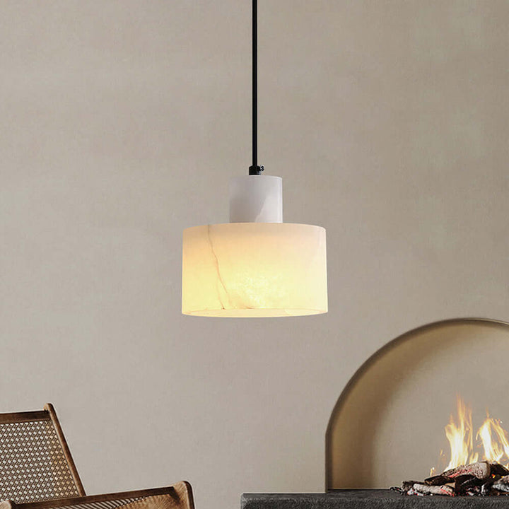 Modern White Marble Pendant Light
