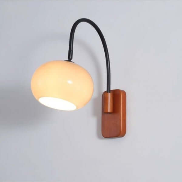 Rotatable Glass Wall Light, Persimmon