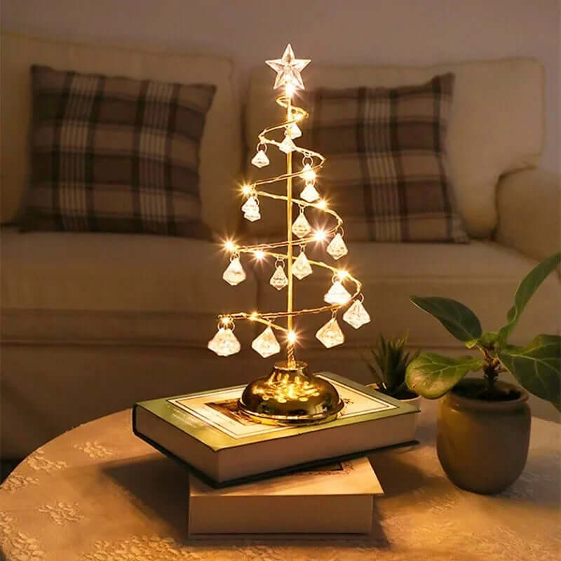 Crystal LED Christmas Tree - Battery Powered - 33cm