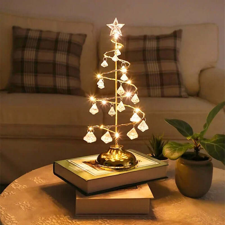 Crystal LED Christmas Tree - Battery Powered - 33cm