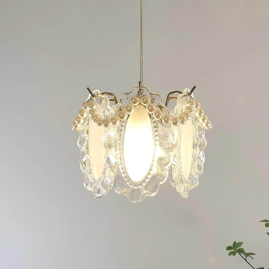 Floral Glass Pendant Lamp 20cm