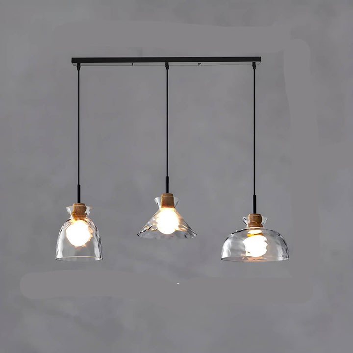 Modern Glass Chandelier for Dining Room, Entryway or Kitchen Lighting