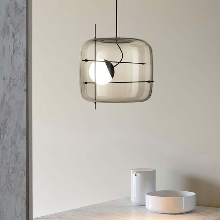 Modern Glass Pendant Light 30cm