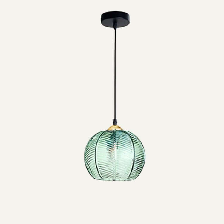 Frosted Glass Pendant Light with Decorative Leaf Pattern