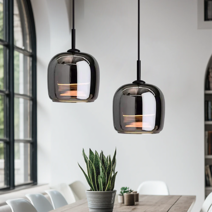 Modern Black Glass Pendant Light