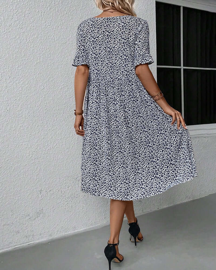 Women's Floral Pattern Dress - Effortless & Chic