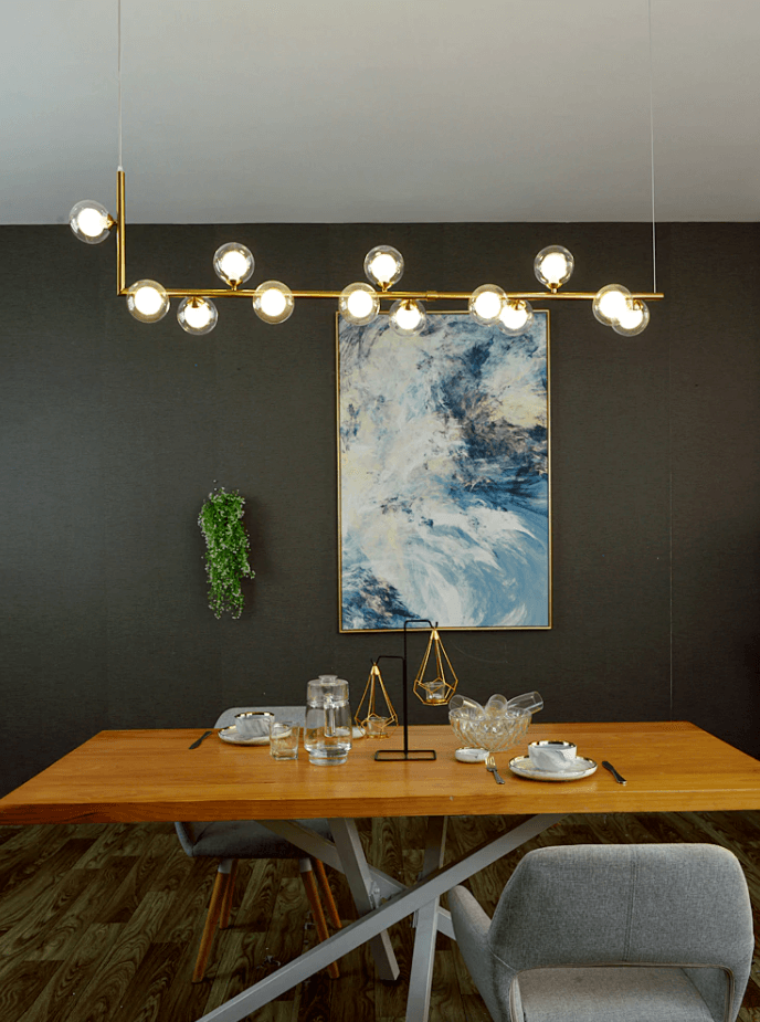 Frosted Glass Chandelier Modern Ceiling Light Fixture