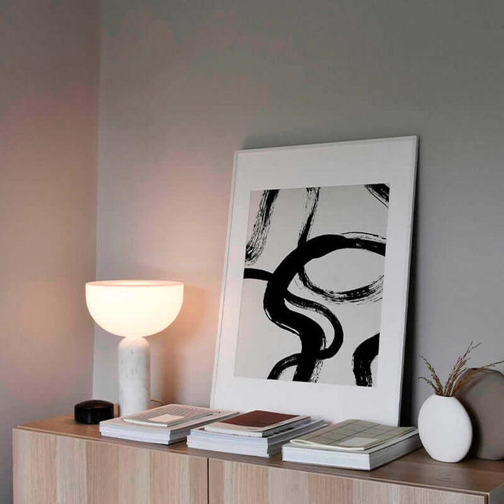 Modern Marble Table Lamp with LED Light