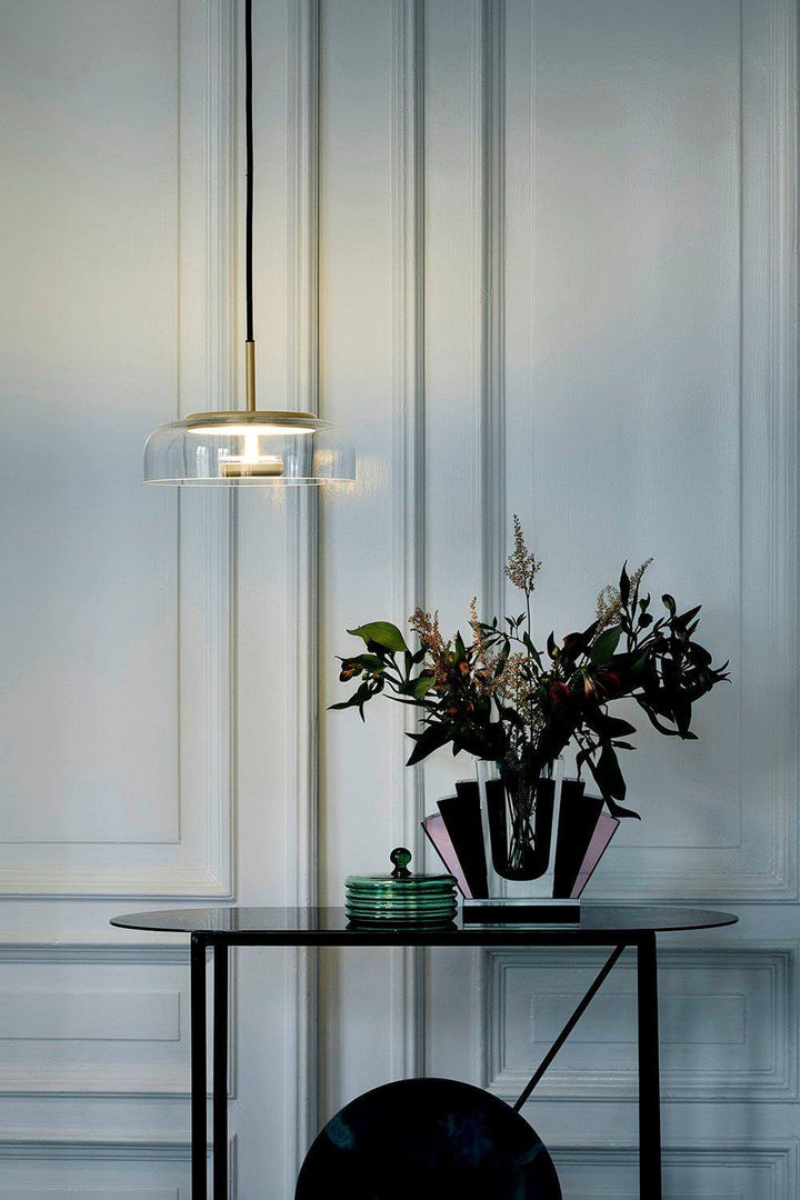 Modern Brass & Glass Pendant Light
