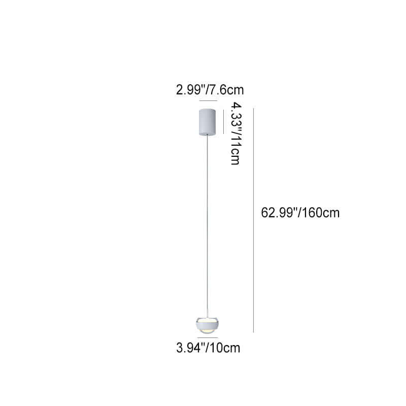 Semicircle LED Pendant Light, Modern Hanging Ceiling Lamp
