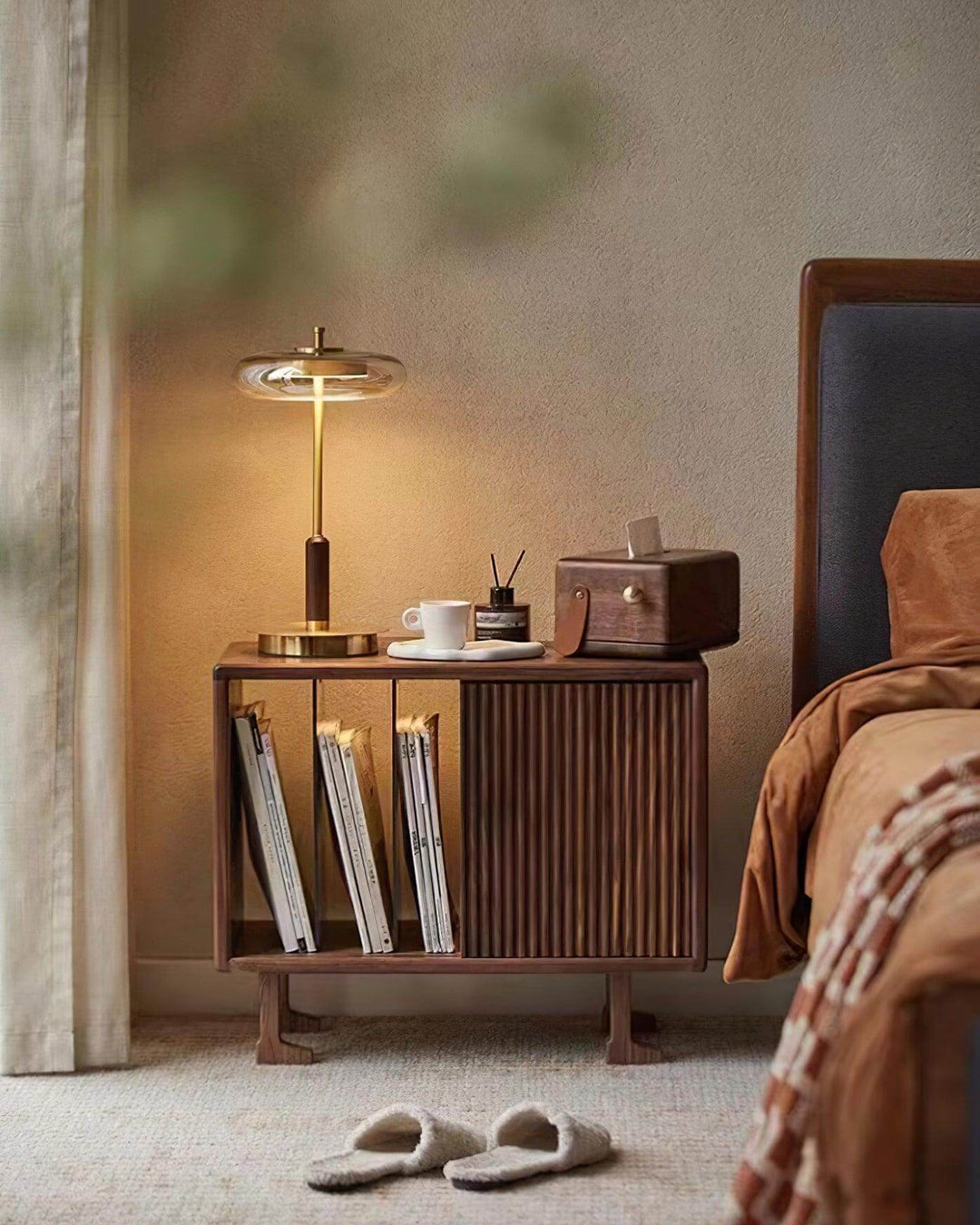 Modern Glass & Metal LED Table Lamp