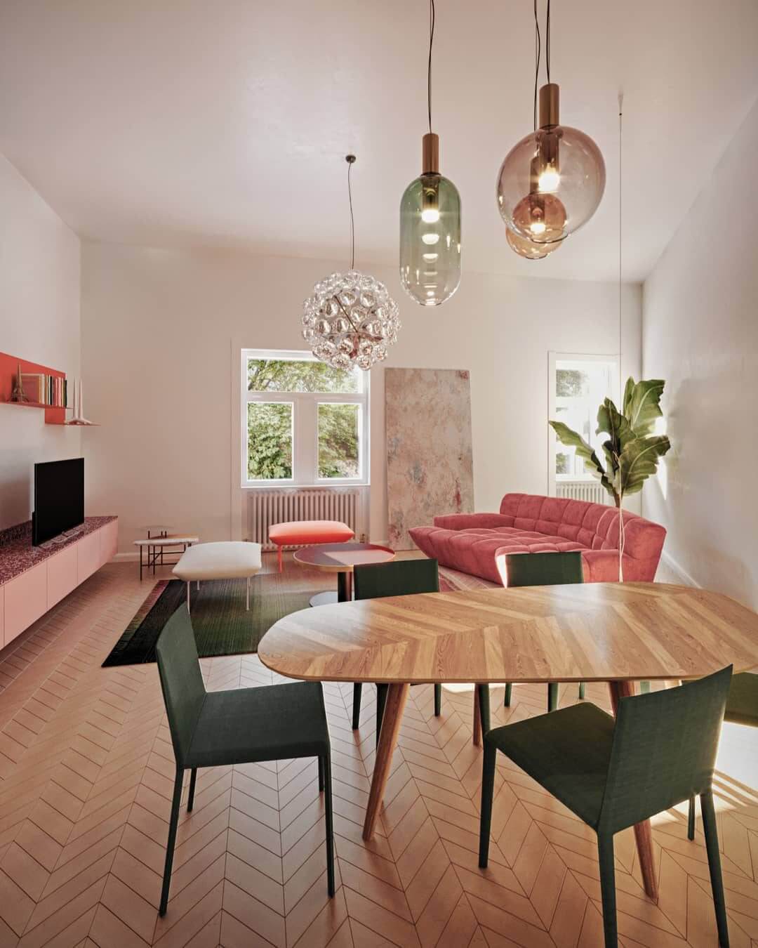 Modern Glass Pendant Lamp for Ambient Lighting