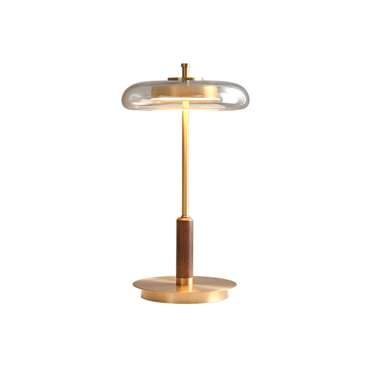 Modern Glass & Metal LED Table Lamp
