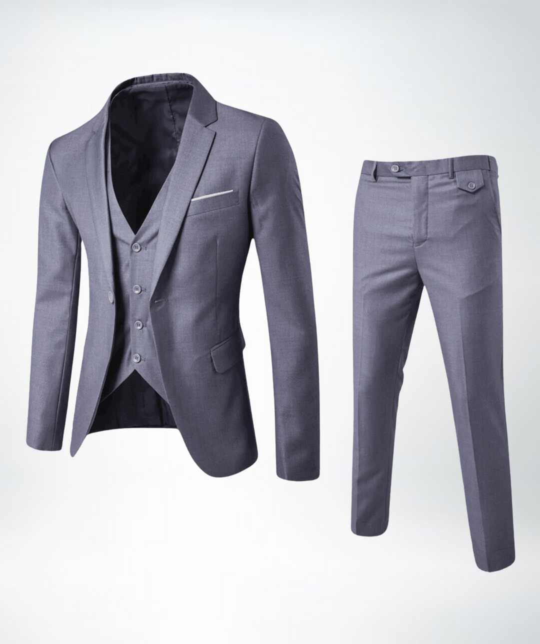 Stylish Lucas men's three-piece suit set, offering classic elegance and tailored comfort for modern men's fashion.