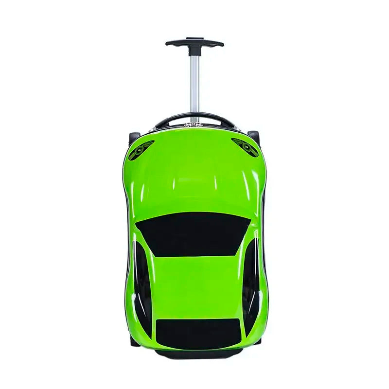 Premium hard shell ride-on suitcase, car design fun luggage for kids. Makes children's travel exciting.