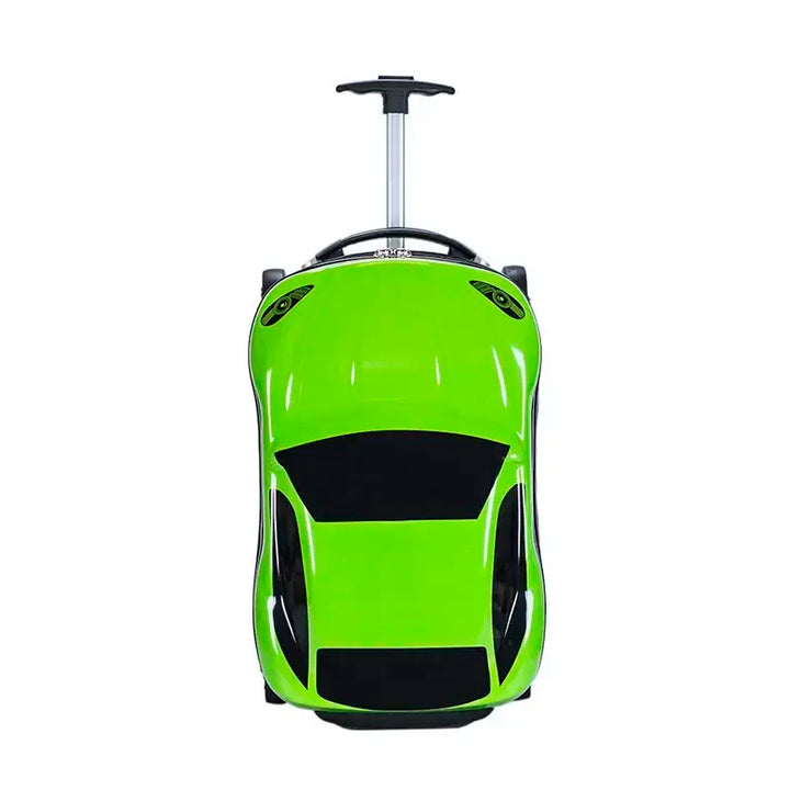Premium hard shell ride-on suitcase, car design fun luggage for kids. Makes children's travel exciting.