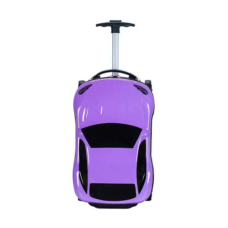 Functional hard shell children's ride-on suitcase, car design carry-on for fun and easy kids' travel.