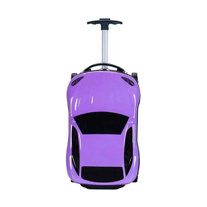 Functional hard shell children's ride-on suitcase, car design carry-on for fun and easy kids' travel.