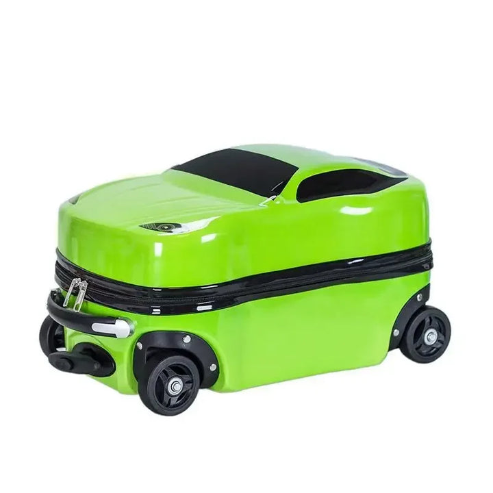 Hard shell children's travel suitcase, car design ride-on luggage for kids. Perfect for happy trips.