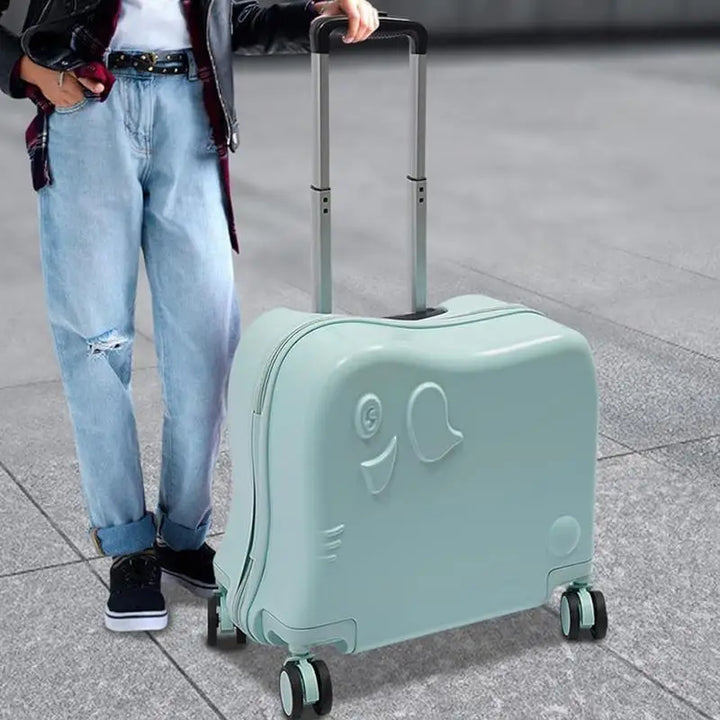 Durable kids' elephant carry-on suitcase, built for adventurous children's travel.