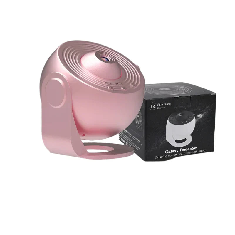 "Galaxy light projector with starry sky display, perfect for creating relaxing ambiance in any room."