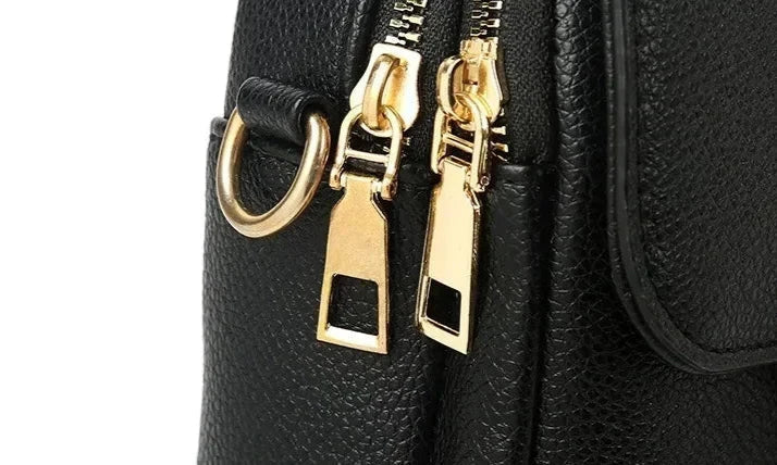 Versatile women's vintage leather shoulder bag, can be worn as crossbody, classic style.