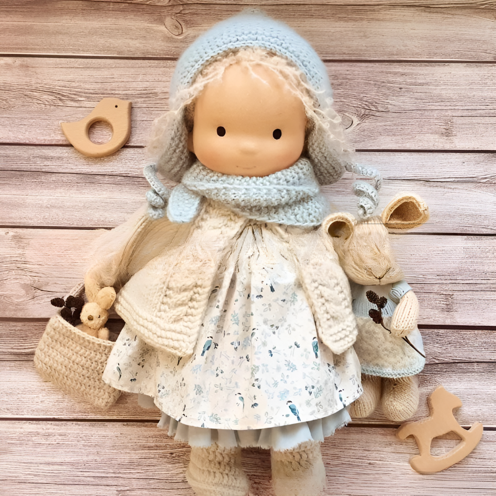 Cuddly Waldorf doll, handcrafted for endless imaginative adventures and soft hugs.