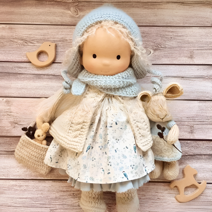 Cuddly Waldorf doll, handcrafted for endless imaginative adventures and soft hugs.