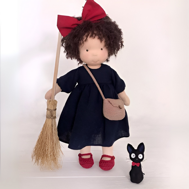 Beautiful cotton wool Waldorf doll, perfect for little girls and creative playtime.