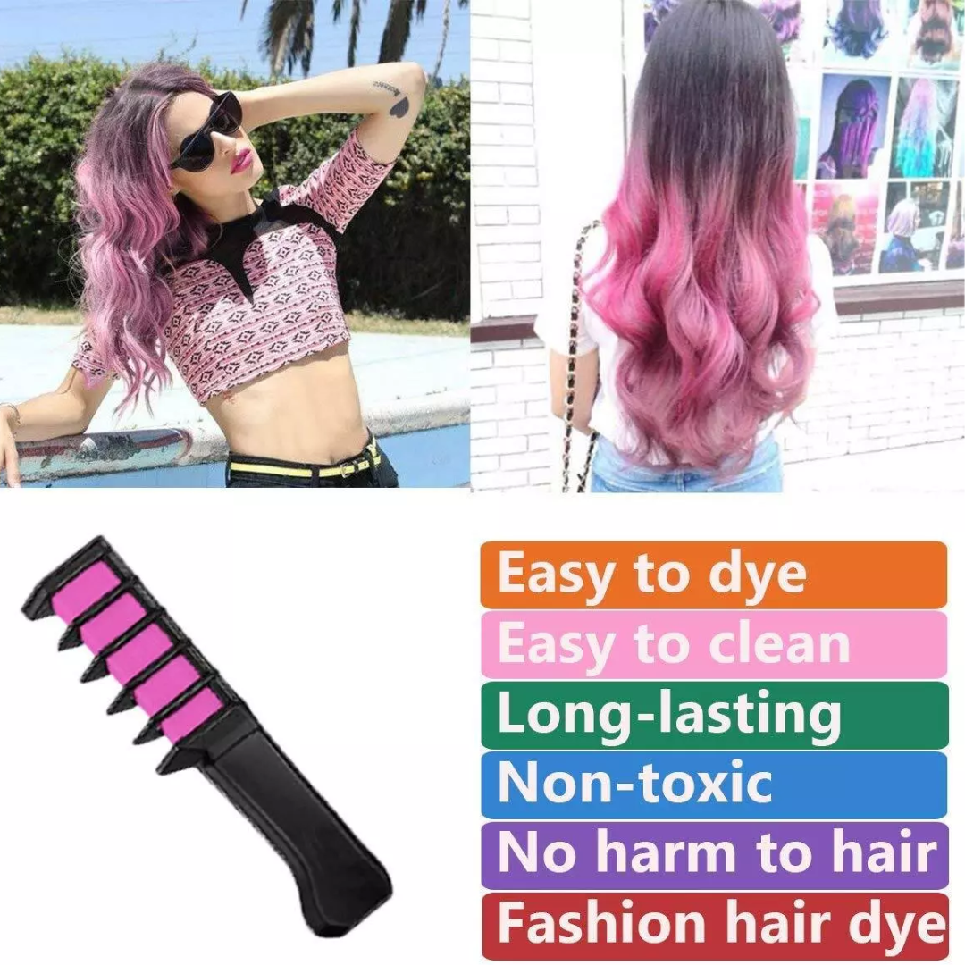 Easy-to-use temporary hair color comb for kids' imaginative play & parties.