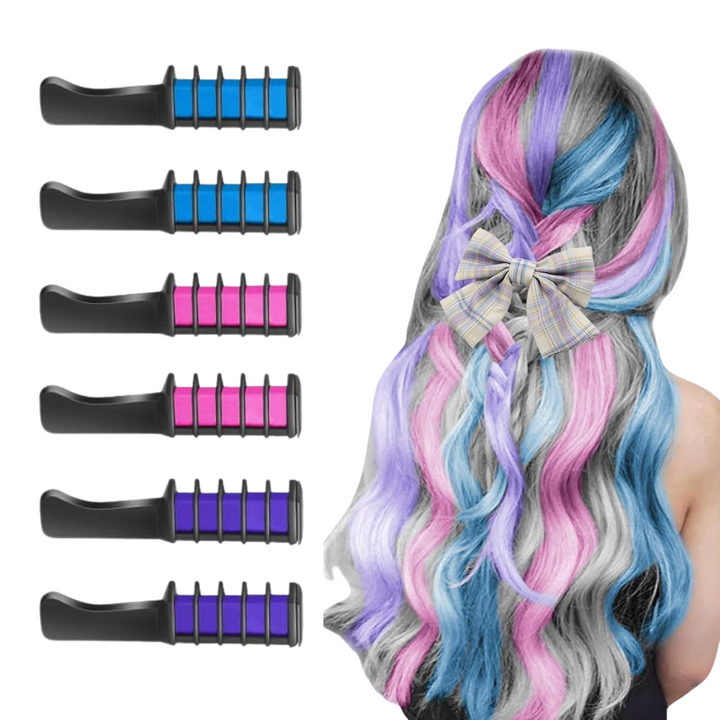 Fun temporary hair color comb for girls' creative styling & vibrant hair.